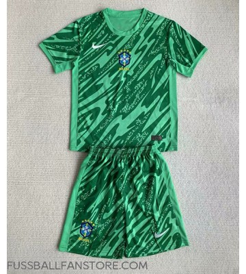 Brasilien Torwart Replik Auswärtstrikot Kinder Copa America 2024 Kurzarm (+ Kurze Hosen)